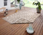 NORTHRUGS Teppich »Curacao«, rechteckig, 5 mm Höhe, In-und Outdoor geeignet, Wohnzimmer, Balkon, Terrasse, Garten, Robust, Pflegeleicht, Flachgewebe, Wendbar