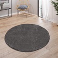 Paco Home Teppich »Cadiz 630«, rund, 18 mm Höhe, besonders weich, Uni-Farben, waschbar, In- und Outdoor geeignet, Wohnzimmer