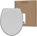Schütte WC-Sitz »GREY«, Duroplast, Toilettendeckel mit Absenkautomatik und Schnellverschluss für die einfache Reinigung, Klobrille, Toilettensitz Grau