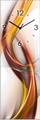 Artland Wanduhr »Glasuhr Abstrakes Design Orange«
