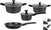 GSW Topf-Set »Easy Click«, Aluminiumguss, (Set, 7 tlg.), Induktion