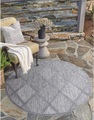 Carpet City Teppich »Santorini«, rund, 5 mm Höhe, 3D-Effekt, für Wohnzimmer, Flur, Küche, Wintergarten, Balkon, Wetterfest & UV-beständig
