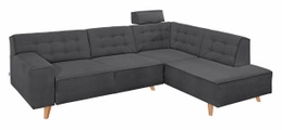 TOM TAILOR Ecksofa »NORDIC CHIC«, mit Ottomane, wahlweise mit Sitzvorzug, Füsse Buche natur