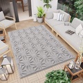 Carpet City Teppich »SANTORINI 58369«, rechteckig, 5 mm Höhe, 3D-Design: Flor erzeugt ein Hoch-Tief-Effekt, In- und Outdoor geeignet