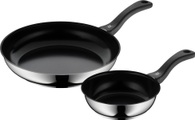 Wmf, WMF Pfannen-Set »Devil«, Cromargan® Edelstahl Rostfrei 18/10, (Set, 2 tlg.), Ø 18/28 cm, Induktion