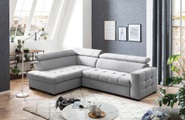 exxpo - sofa fashion Ecksofa, Steppung im Sitzbereich, Wahlweise mit Bettfunktion und Bettkasten, inklusive 3 verstellbaren Kopfstützen
