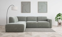 andas Ecksofa »Tvinnum«, Breite 255 cm, L-Form, Struktur weich, Chenille, mit Komfortschaum