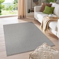 my home Teppich »Kurzflor-Frisee MALAGA 4700 uni«, rechteckig, Wohnzimmer, Schlafzimmer, flacher robuster Teppich einfarbig gekettelt