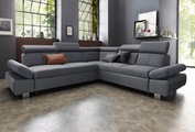 exxpo - sofa fashion Ecksofa, inklusive Kopfteil- und Armteilverstellung, wahlweise mit Bettfunktion und Bettkasten