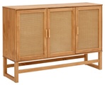 HOME AFFAIRE, Home affaire Sideboard »Jolene«, mit Rattangeflecht auf den Türfronten, aus Massivholz, in zwei unterschiedlichen Farbvarianten