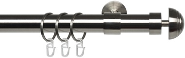LIEDECO, Gardinenstange, »Halbkugel edelstahl-optik«, Liedeco, Fixmaß