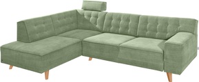 TOM TAILOR Ecksofa »NORDIC CHIC«, mit Ottomane, wahlweise mit Sitzvorzug, Füsse Buche natur