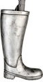 Casablanca by Gilde Schirmständer »Regenschirmständer Stiefel, silberfarben«, für Regenschirme, Höhe 45 cm, Gummistiefel-Form, aus Keramik