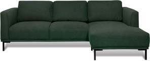 GOODproduct Ecksofa »Fillin«, Struktur hergestellt aus recycelten PET-Flaschen und im Leinen-Mix