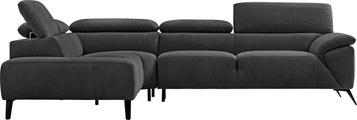 Nicoletti Home Ecksofa, Breite 287 cm, verstellbare Kopfstütze, Ottomane links oder rechts