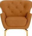 sit&more Sessel »Orient 3 V«, inkl. 1 Zierkissen mit Strass-Stein, goldfarbene Metallfüsse