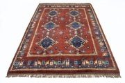 morgenland Wollteppich »Afghan Teppich handgeknüpft rot«, rechteckig, 7 mm Höhe