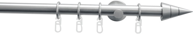 GARDINIA Gardinenstange »Gardinenstangen Set Metall«, 1 läufig-läufig, Fixmass, Serie Kegel