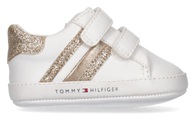 Tommy Hilfiger Lauflernschuh »STRIPES VELCRO SHOE WHITE/PLATINUM«, mit Logoschriftzug