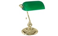Eglo, Eglo Banker 90967 - Tischleuchte - 60 W - Messing/Grü - Eglo Banker 90967