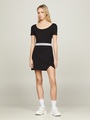 Tommy Jeans Blusenkleid »TJW LOGO TAPE FIT & FLARE EXT«, mit Tommy Jeans Flagge