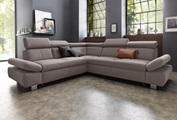 exxpo - sofa fashion Ecksofa, inklusive Kopfteil- und Armteilverstellung, wahlweise mit Bettfunktion und Bettkasten