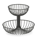 Zeller, Zeller - Obst-Etagere, 2-lagig, Metall, schwarz