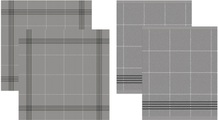 DDDDD, DDDDD Geschirrtuch »Morvan«, (Set, 4 tlg., Combi-Set: bestehend aus 2x Küchentuch + 2x Geschirrtuch)
