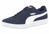 Puma Smash V2 aus Leder Retro-Style Unisex marine-weiss