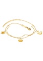 Julie Julsen Fusskette mit Anhänger »ANKLET, ANCHOR-STARFISH-SHELL, JJAC29329G, JJAC29329S«