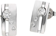 Firetti Paar Ohrstecker »Schmuck Geschenk Ohrschmuck Ohrringe matt glanz«, mit Zirkonia (synth.)