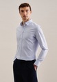 seidensticker Businesshemd »Slim«, Slim Langarm Covered-Button-Down-Kragen Druck