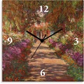 Artland Wanduhr »Weg in Monets Garten in Giverny. 1902«, lautlos, ohne Tickgeräusche, nicht tickend, geräuschlos - wählbar: Funkuhr o. Quarzuhr, moderne Uhr für Wohnzimmer, Küche etc. - Stil: modern