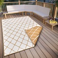 NORTHRUGS Teppich »Malaga Wendeteppich«, rechteckig, In-und Outdoor geeignet, Robust, Pflegeleicht, Flachgewebe