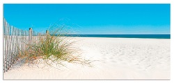 Artland Küchenrückwand »Schöne Sanddüne mit Gräsern und Zaun«
