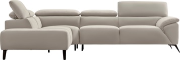 Nicoletti Home Ecksofa, Breite 287 cm, verstellbare Kopfstütze, Ottomane links oder rechts