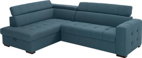 exxpo - sofa fashion Ecksofa, Steppung im Sitzbereich, Wahlweise mit Bettfunktion und Bettkasten, inklusive 3 verstellbaren Kopfstützen