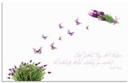 Artland Küchenrückwand »Lila Schmetterlinge an Lavendel«