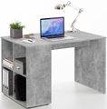 FMD Schreibtisch mit Regal 117×73×75 cm Betonoptik