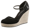 Calvin Klein Jeans Spangenpumps »SOPHIE 7T«, mit Bastbesatz