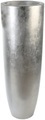 Gilde, GILDE Pflanzkübel »Pflanzkübel Konus, silberfarben«, (1 St.), Blumenkübel, Pflanzübertopf, Blumentopf, aus Fiberglas, in 2 Grössen erhältlich, Wohnzimmer