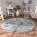 Paco Home Teppich »Soft 380«, rund, 22 mm Höhe, Kuschelteppich - besonders weich, Uni-Farben, ideal im Wohnzimmer & Schlafzimmer