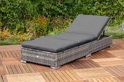 MERXX Gartenliege, Polyrattan, verstellbar, inkl. Auflage