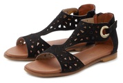 LASCANA Sandale, aus hochwertigem Leder mit raffinierten Cut-Outs