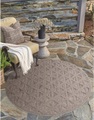Carpet City Teppich »Santorini«, rund, 5 mm Höhe, 3D-Effekt, für Wohnzimmer, Flur, Küche, Wintergarten, Balkon, Wetterfest & UV-beständig