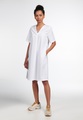 Eterna, ETERNA KURZARM BLUSENKLEID MODERN CLASSIC POPELINE WEISS UNIFARBEN