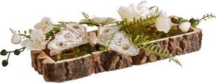 Home affaire Holztablett, Orchidee/Schmetterling