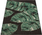 Paco Home Teppich »Ostende 553«, rechteckig, 4 mm Höhe, Flachgewebe, Motiv Palmenblätter, In- und Outdoor geeignet, Wohnzimmer