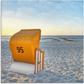 Artland Glasbild »Ostsee7 - Strandkorb«