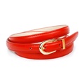 Anthoni Crown 1, 4 cm schmaler Ledergürtel in Rot